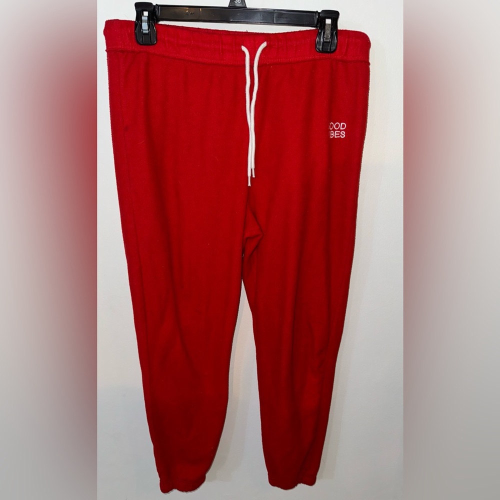 No Boundaries large red fleece pants